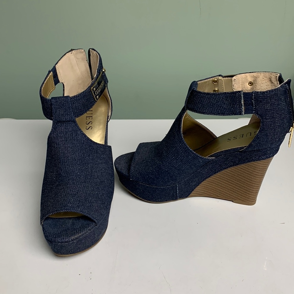 Guess Jean platform sandals